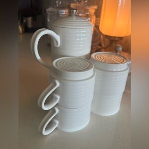 Sophie Conran PORTMEIRION porcelain mug set French press for coffee tea EUC